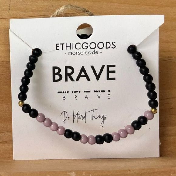 BRAVE- Morse Code Bracelet - Picture 1 of 4